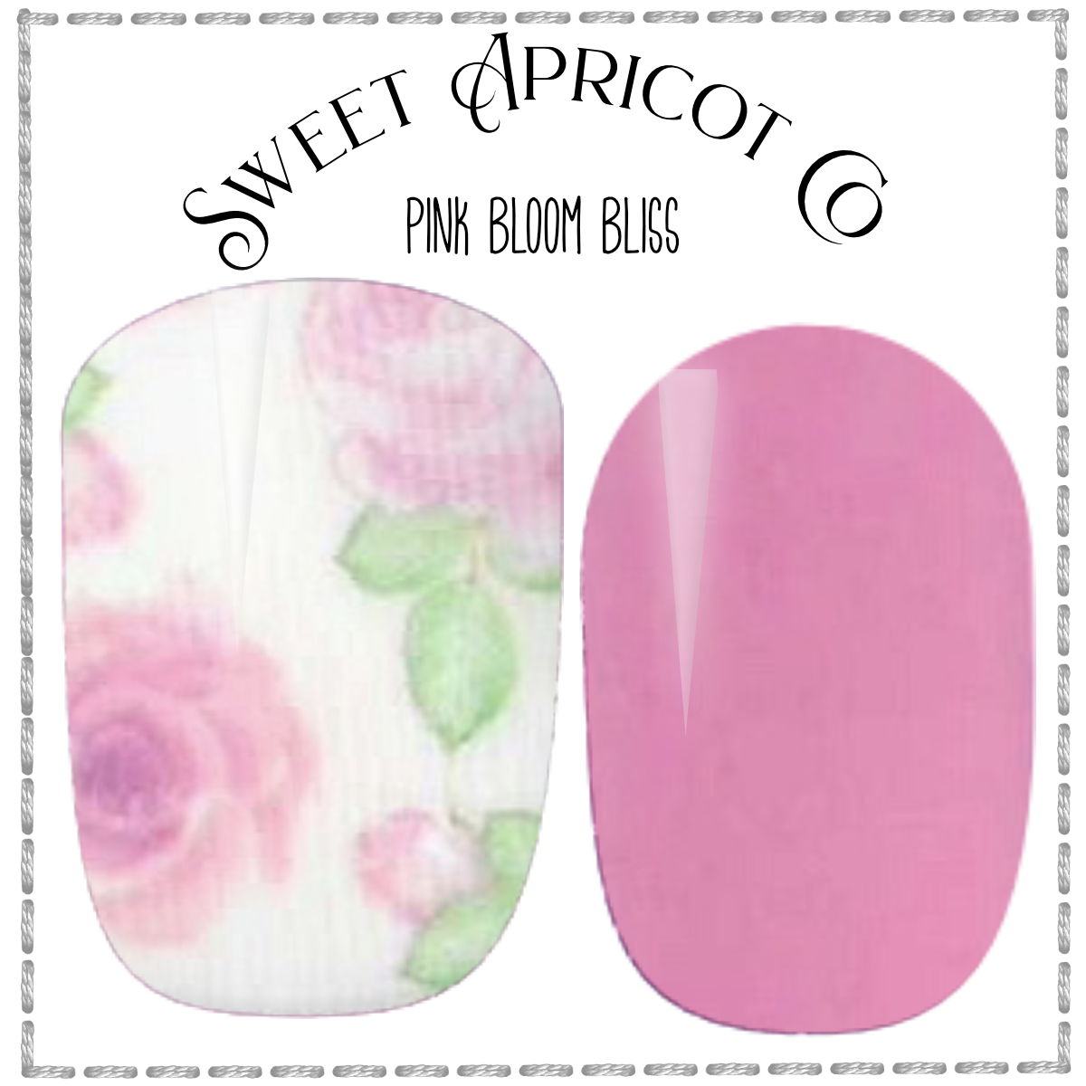 Pink Bloom Bliss Nail Wraps - Sweet Floral Design with Solid Pink Too