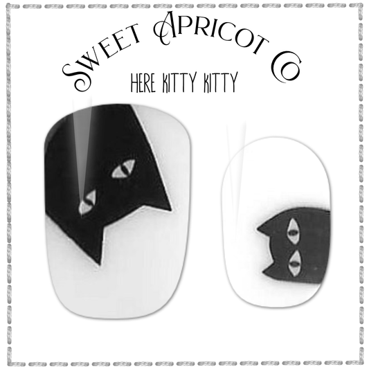 Here Kitty Kitty Clear Nail Wraps - Darling over natural nails or another wrap!