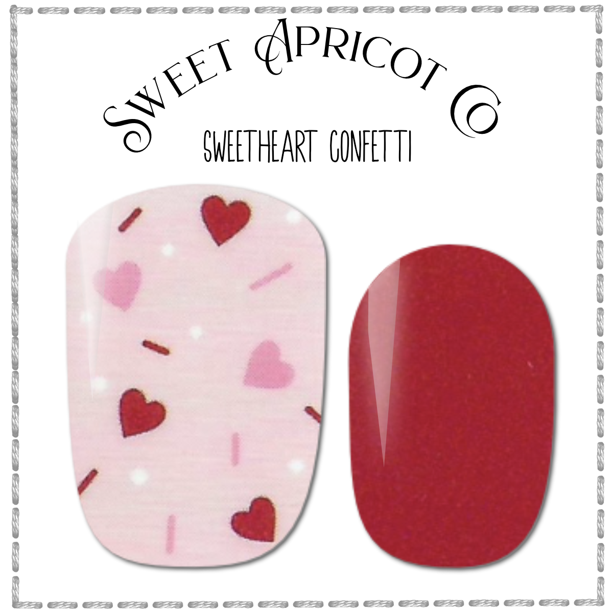 Sweetheart Confetti Nail Wraps - Valentine Design