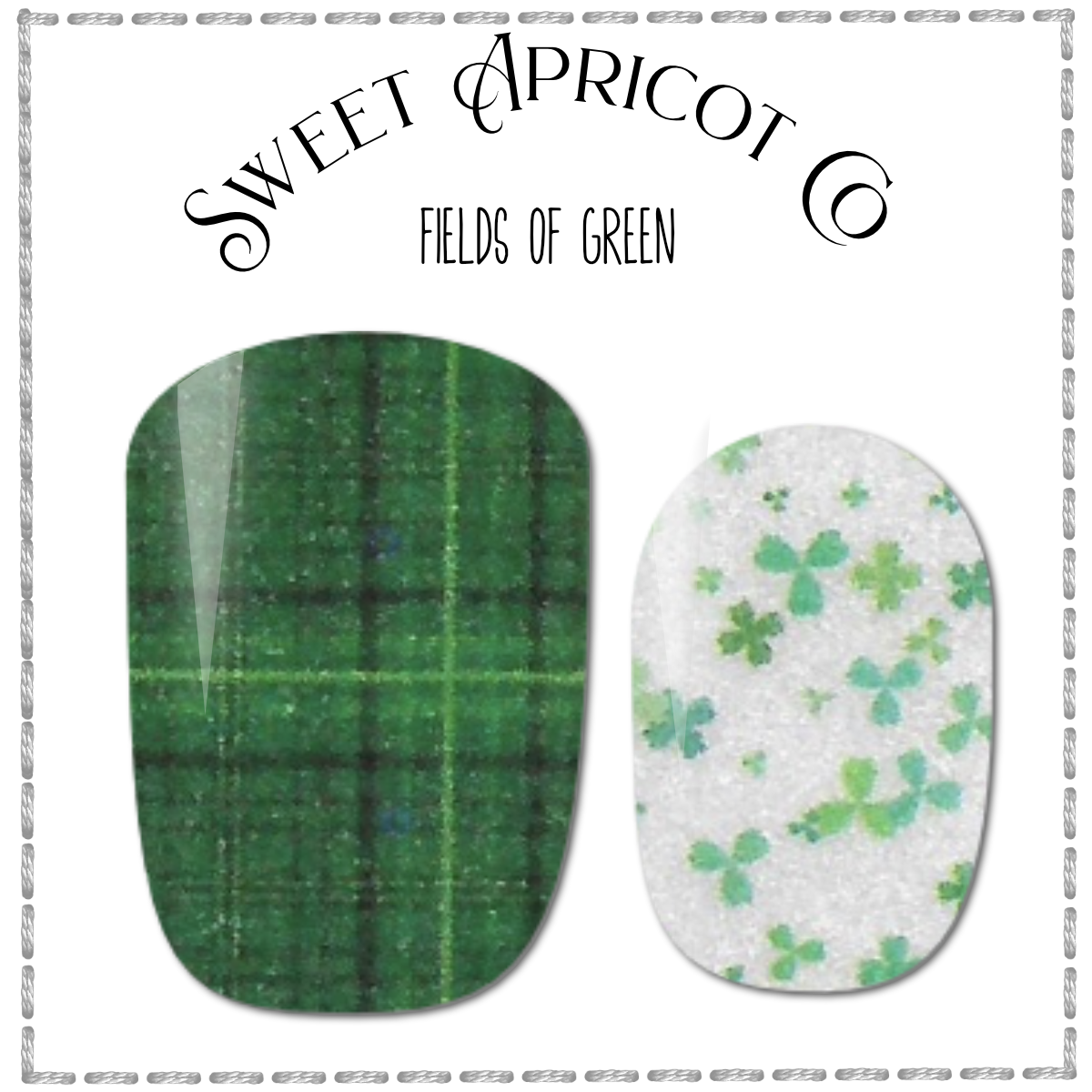 Fields of Green Nail Wraps - St Patrick's Day Design