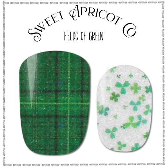 Fields of Green Nail Wraps - St Patrick's Day Design