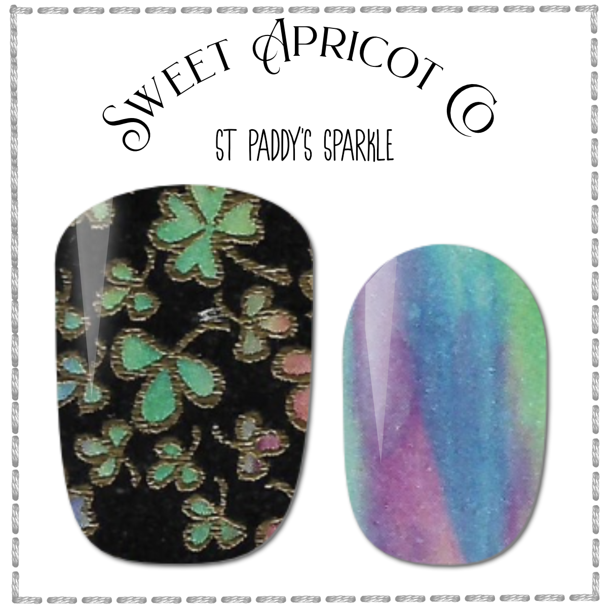 St Paddy's Sparkle Nail Wraps - St Patrick's Day Design