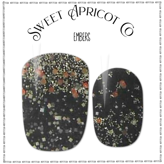 Embers Nail Wraps - Beautiful Glitter Design