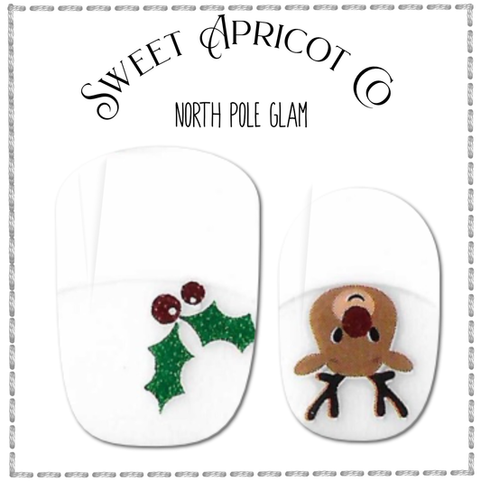 North Pole Glam Nail Wraps - French Tip Holiday Design