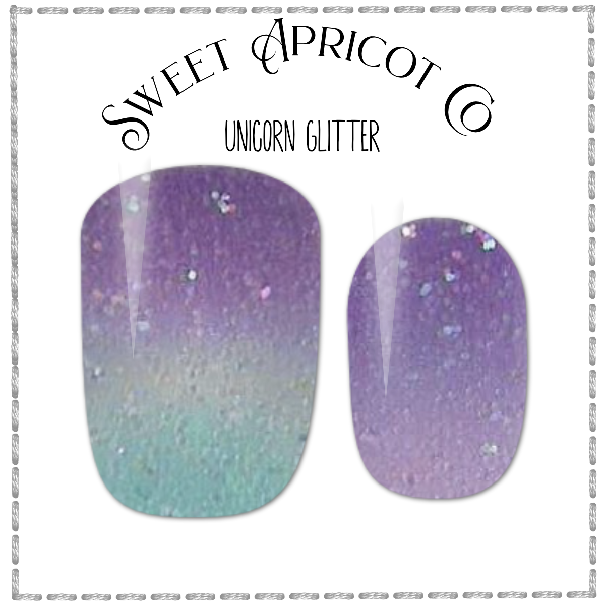 Unicorn Glitter Nail Wraps - Glitter Ombre