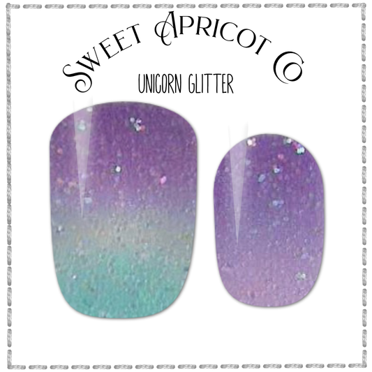 Unicorn Glitter Nail Wraps - Glitter Ombre