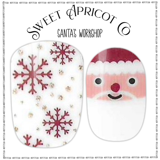 Santa's Workshop Nail Wraps - Jolly Holiday Design