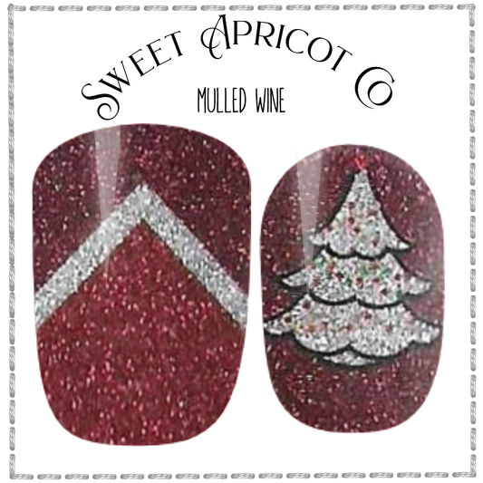 Mulled Wine Nail Wraps - Beautiful Holiday Design