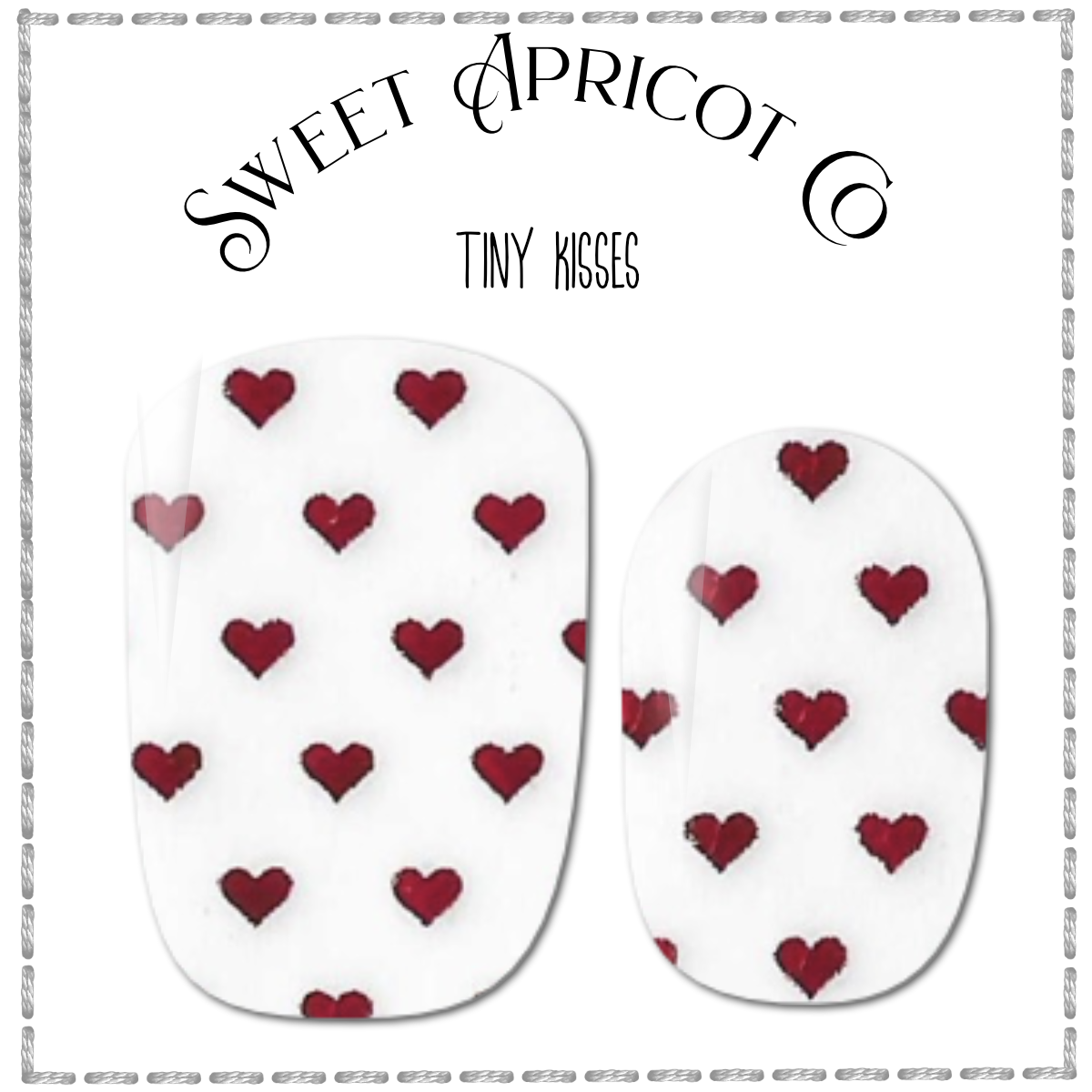 Tiny Kisses Overlay Nail Wraps - Valentine Design