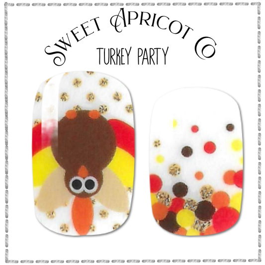 Turkey Party Nail Wraps - Cute Thanksgiving!!