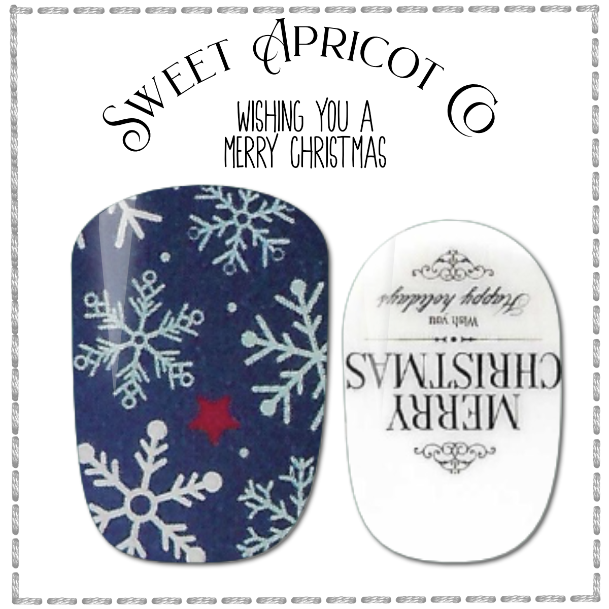 Wishing You a Merry Christmas Nail Wraps - Beautiful Holiday Design