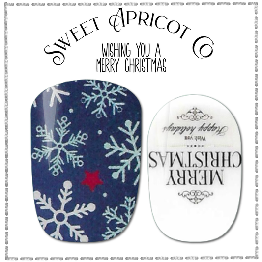 Wishing You a Merry Christmas Nail Wraps - Beautiful Holiday Design