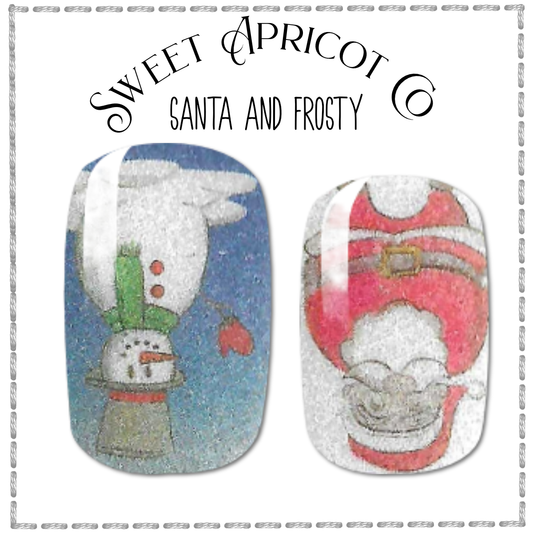 Santa and Frosty Nail Wraps - Christmas Cheer!!