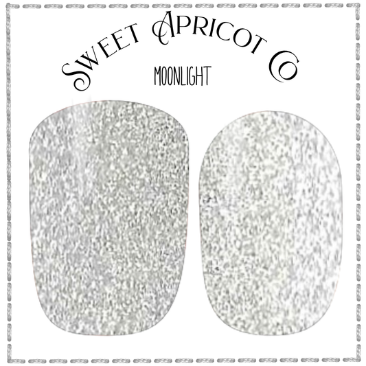 Moonlight Nail Wraps - Silver Glitter