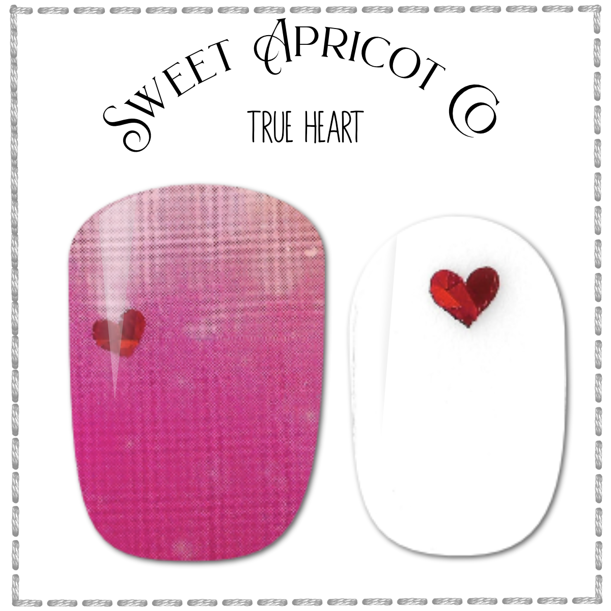 True Heart Nail Wraps - Sweet Valentine Design