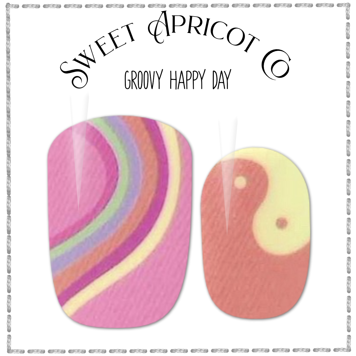 Groovy Happy Day Nail Wraps - Fun Cheery Design