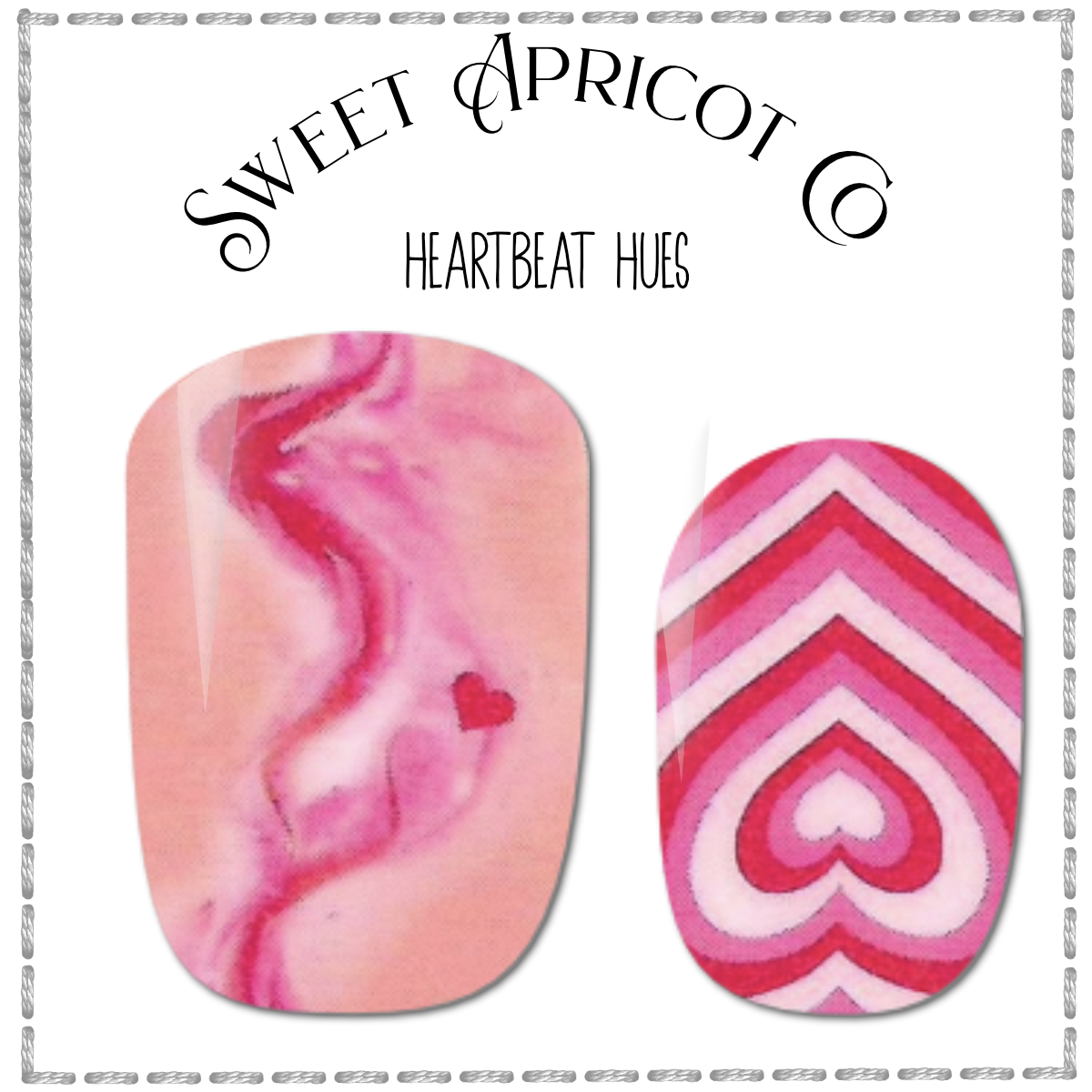 Heartbeat Hues Nail Wraps - Valentine Design