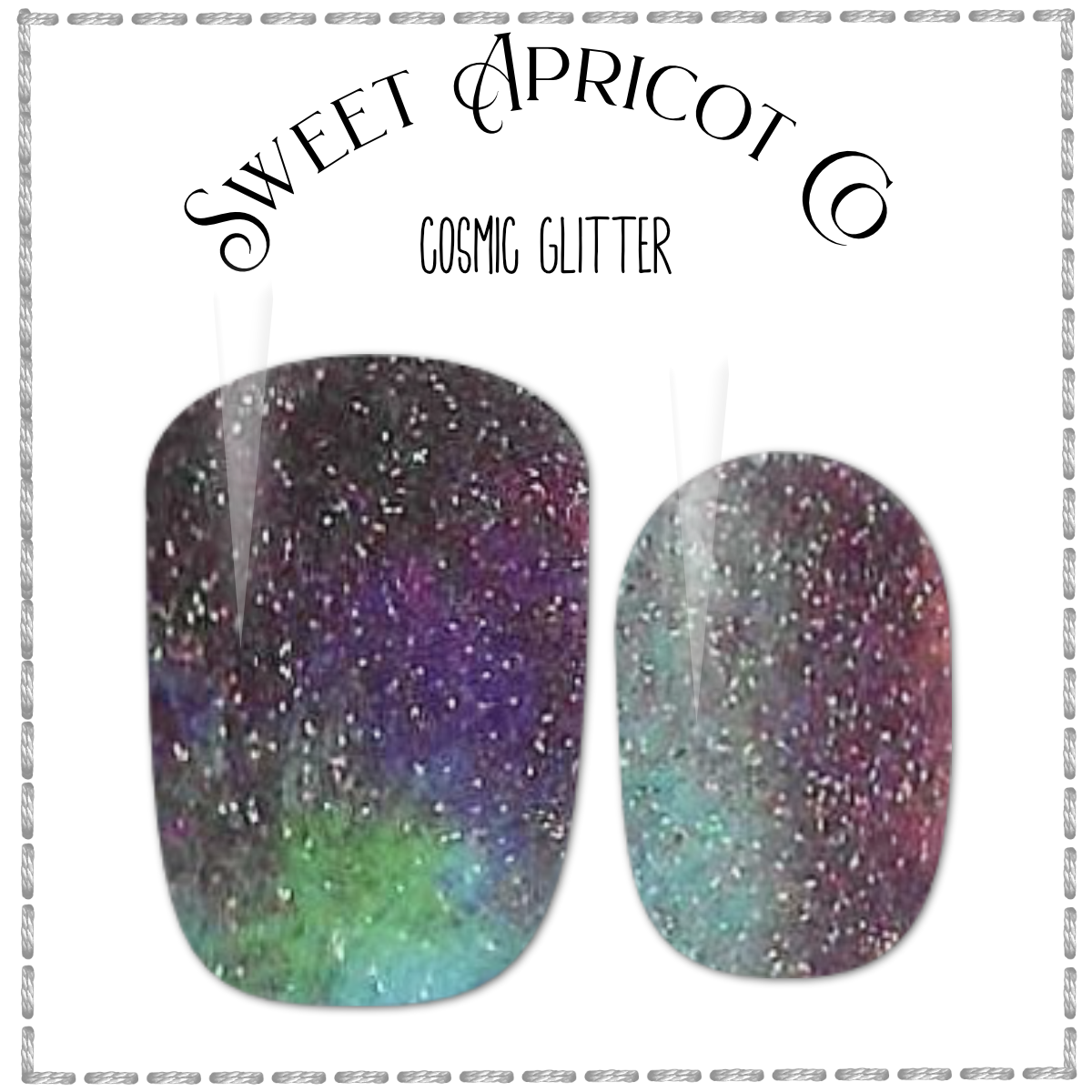 Cosmic Glitter Nail Wraps - Beautiful Glitter Design