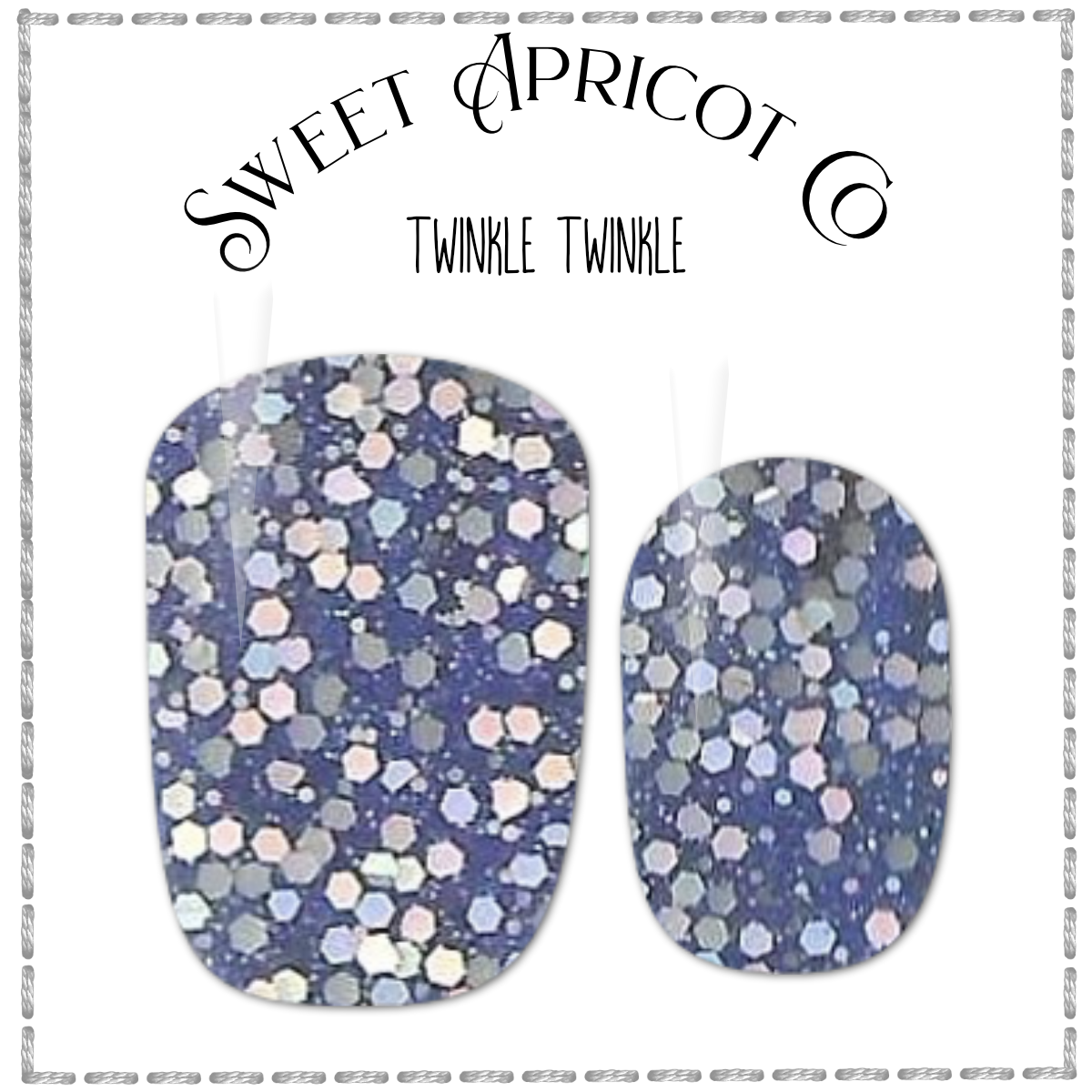 Twinkle Twinkle Nail Wraps - Sparkling Glitter Design