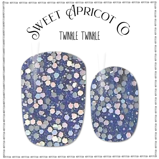 Twinkle Twinkle Nail Wraps - Sparkling Glitter Design