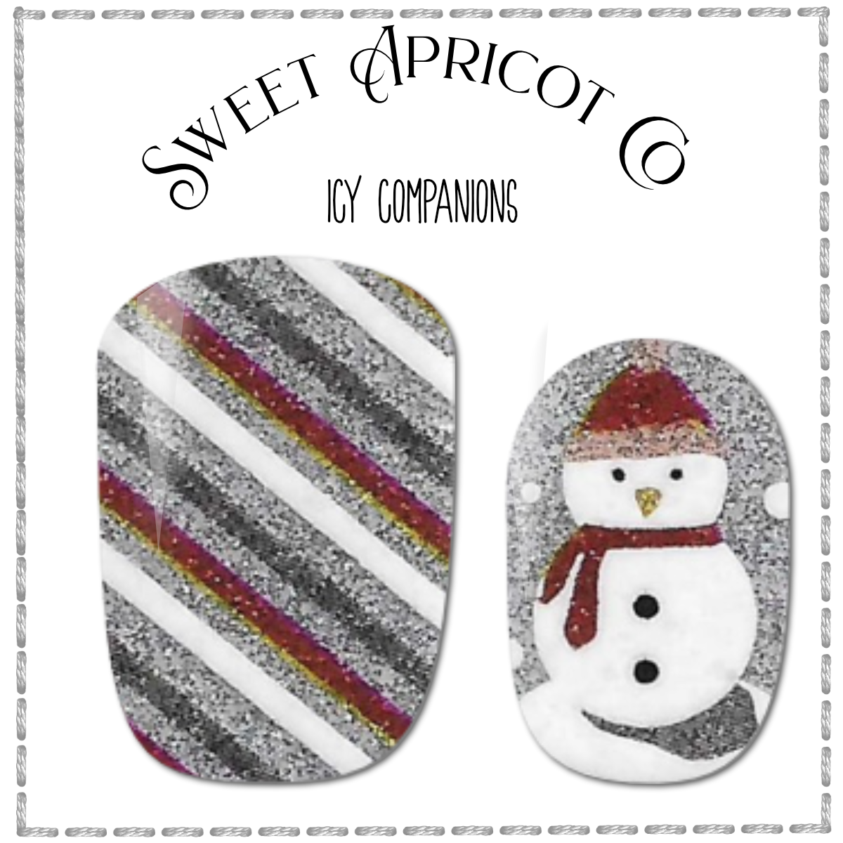 Icy Companions Nail Wraps - Winter Design