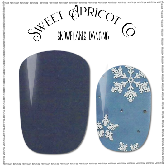 Snowflakes Dancing Nail Wraps - Beautiful Winter Design