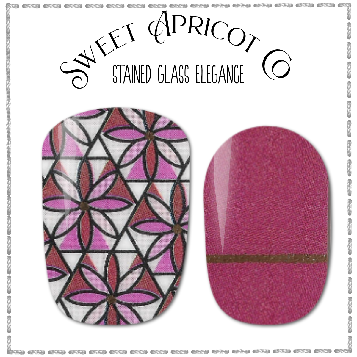 Stained Glass Elegance Nail Wraps - Stunning Design