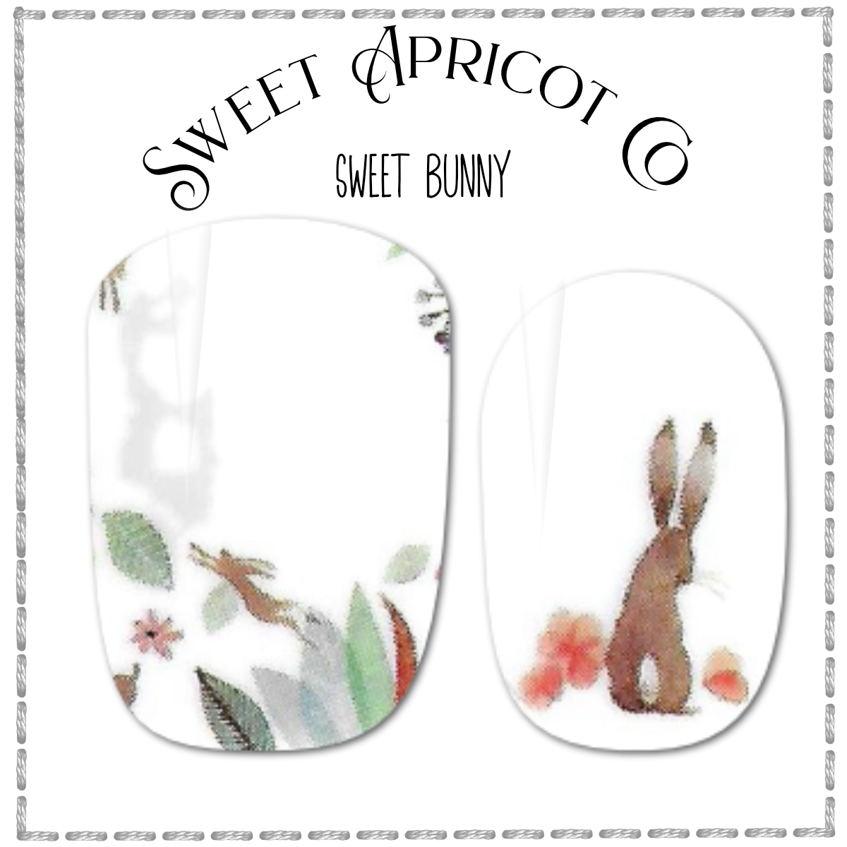 Sweet Bunny Nail Wraps - Spring Design