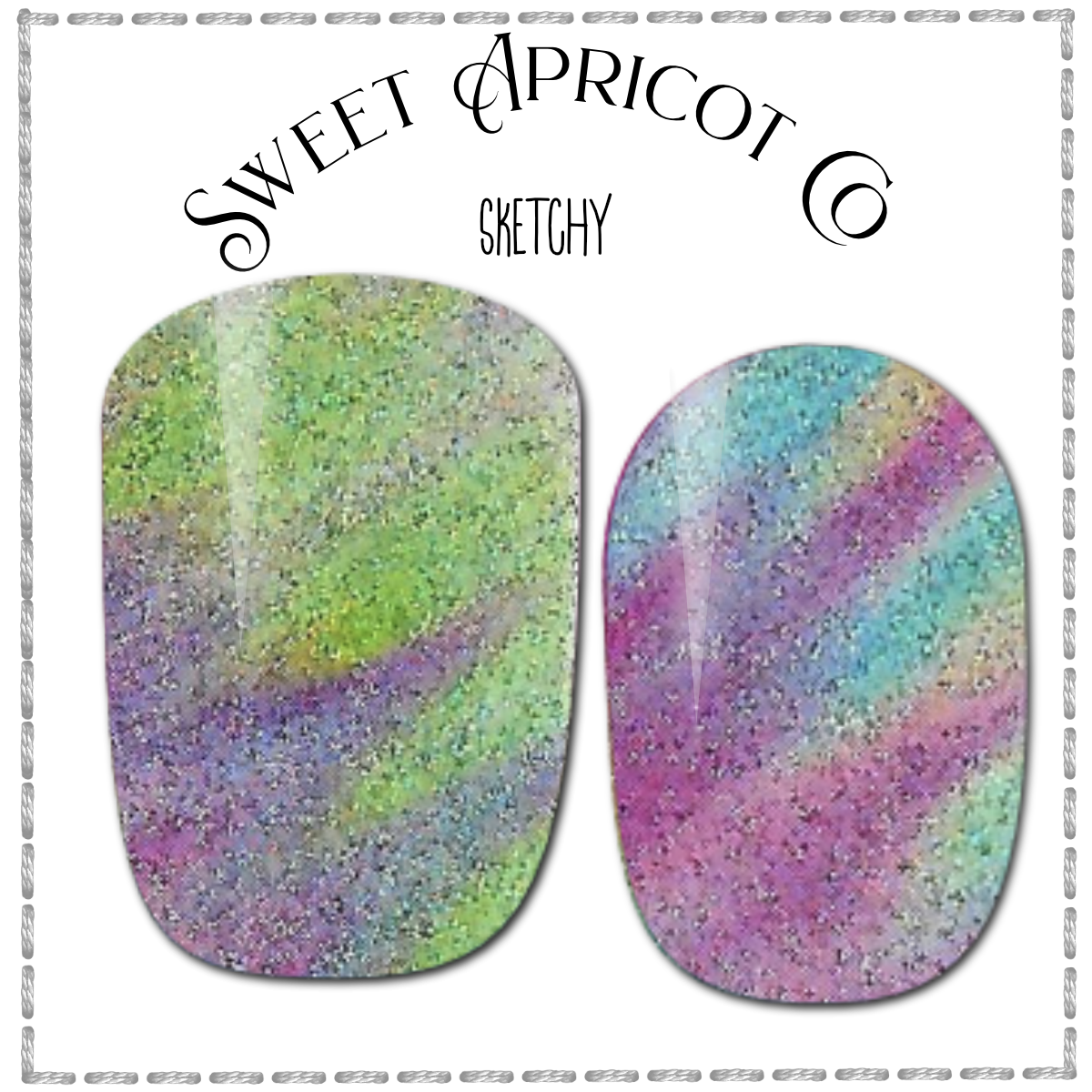 Sketchy Nail Wraps - Glitter