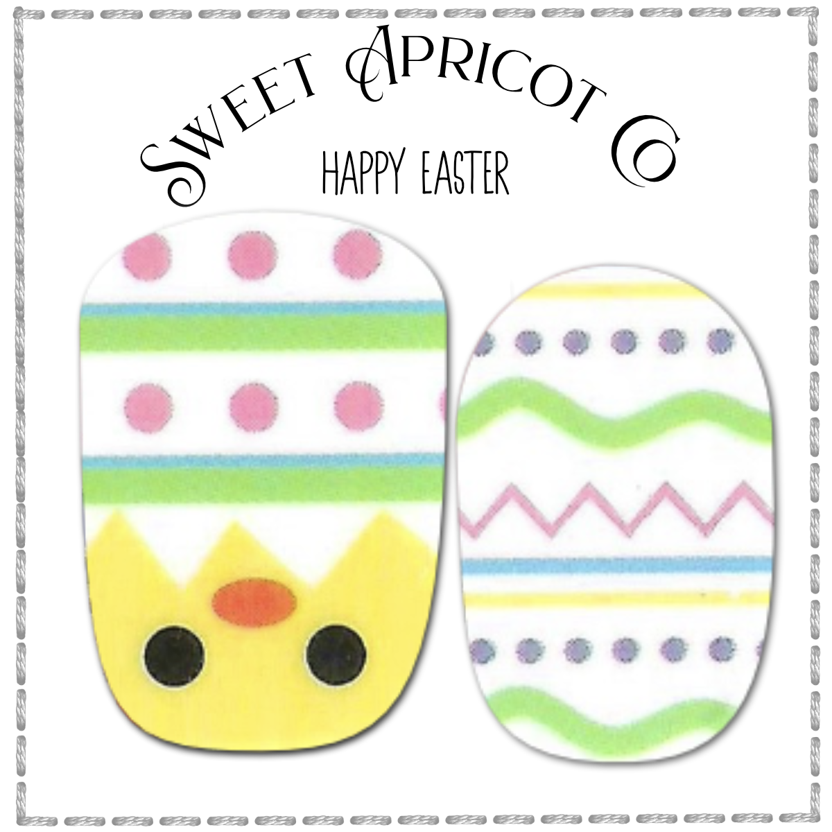 Happy Easter Nail Wraps - Spring Easter Theme