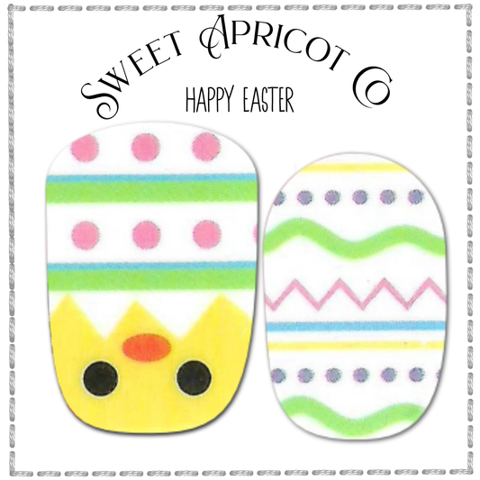 Happy Easter Nail Wraps - Spring Easter Theme