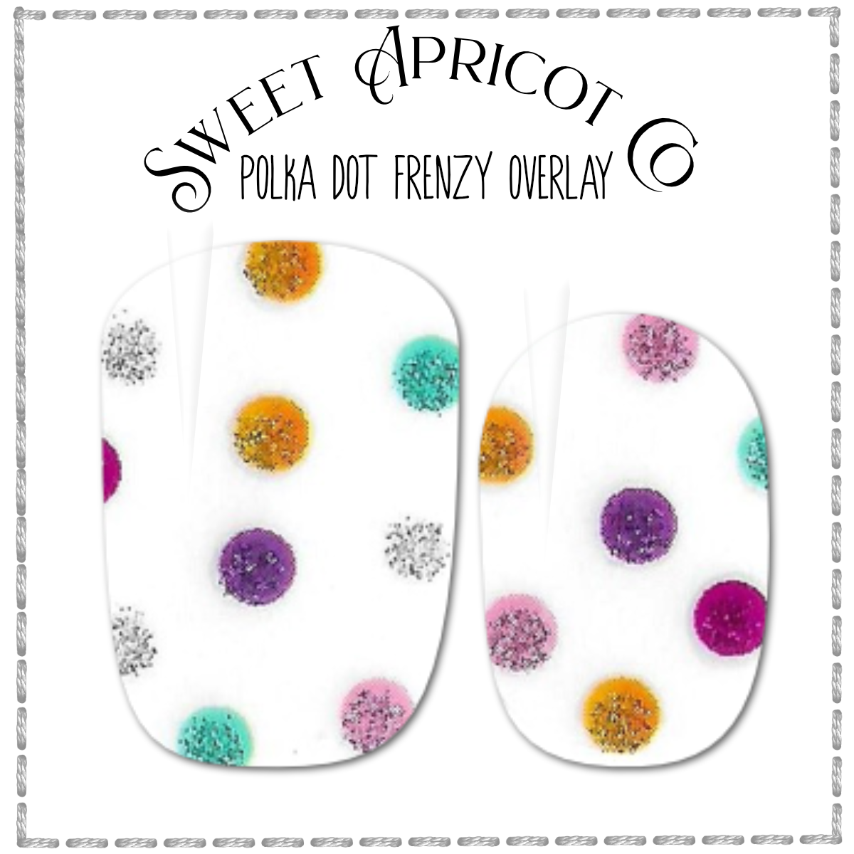 Polka Dot Frenzy Overlay Nail Wraps - Transparent Overlay