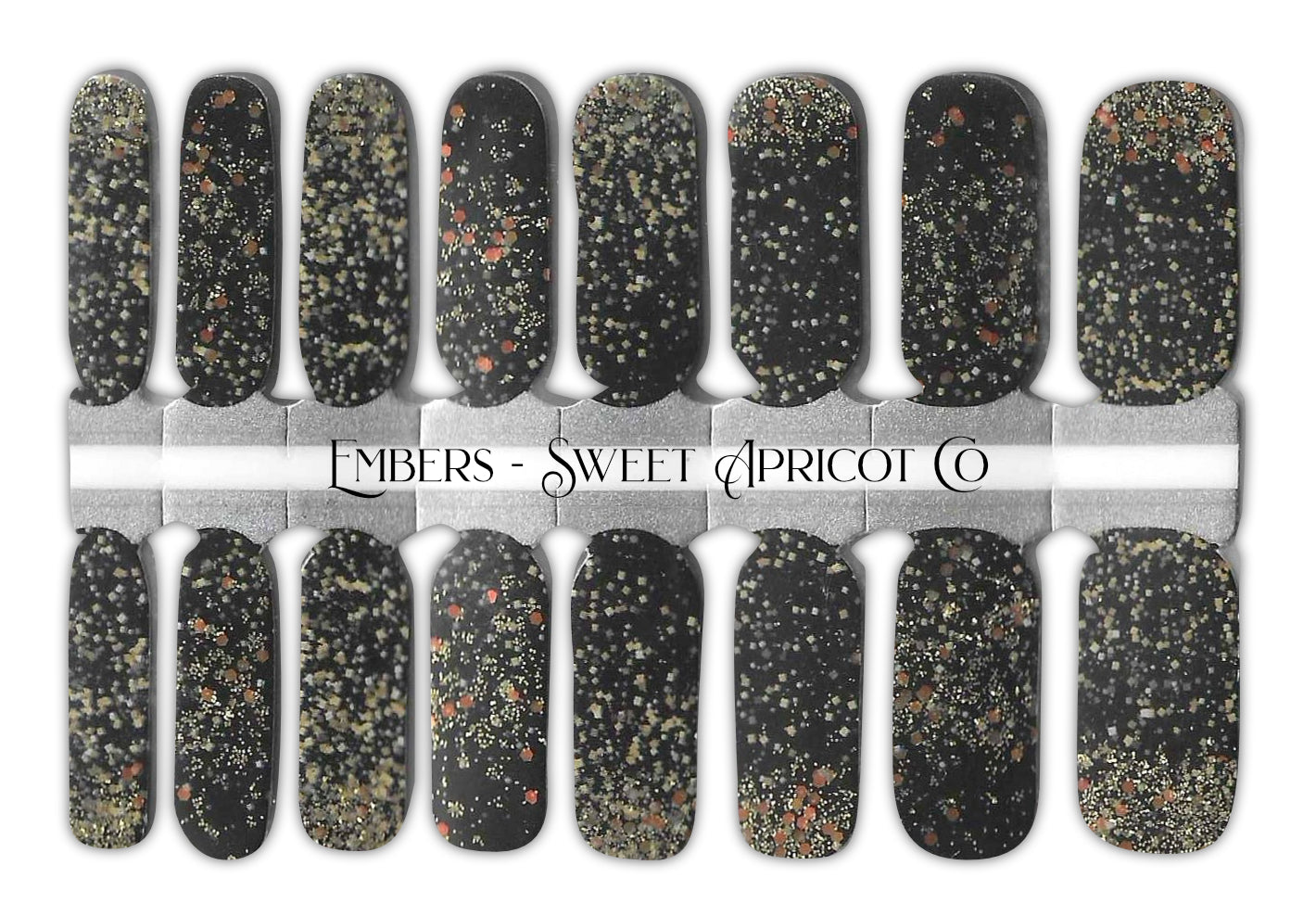 Embers Nail Wraps - Beautiful Glitter Design