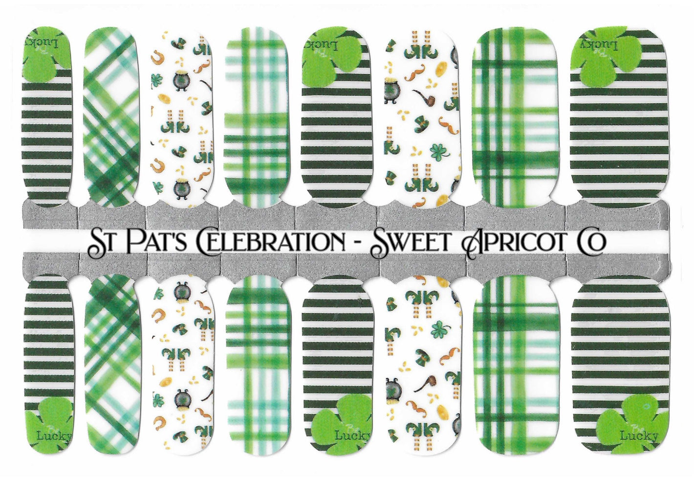 St Pat's Celebration Nail Wraps - St Patrick's Day Design