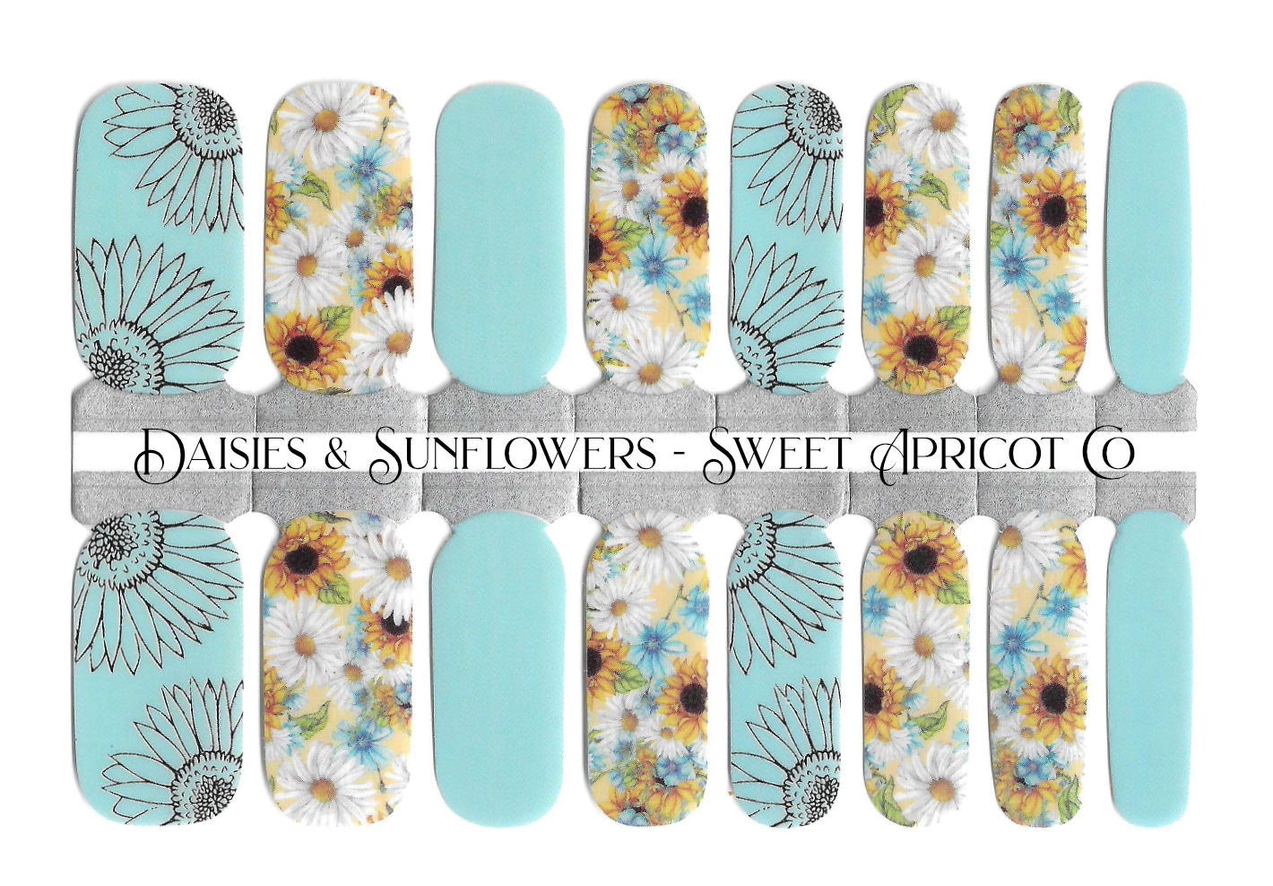 Daisies and Sunflowers Nail Wraps - Gorgeous!