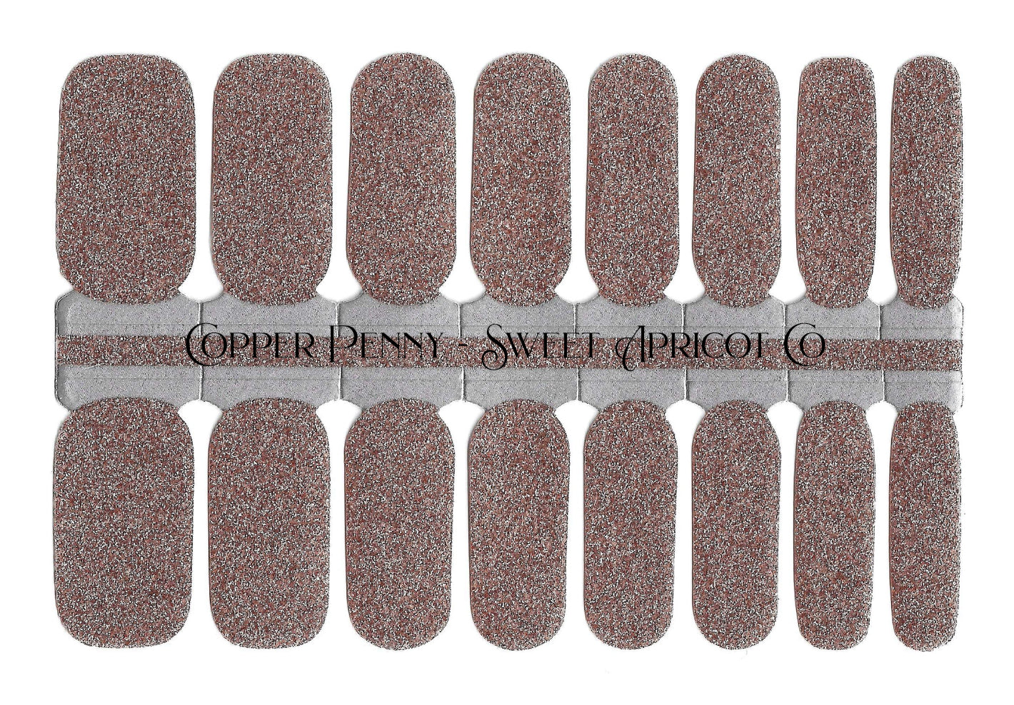 Copper Penny - Glitter Nail Wraps