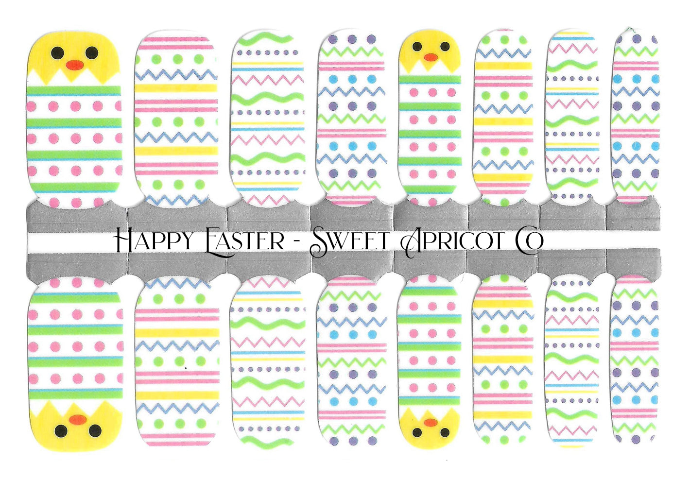 Happy Easter Nail Wraps - Spring Easter Theme