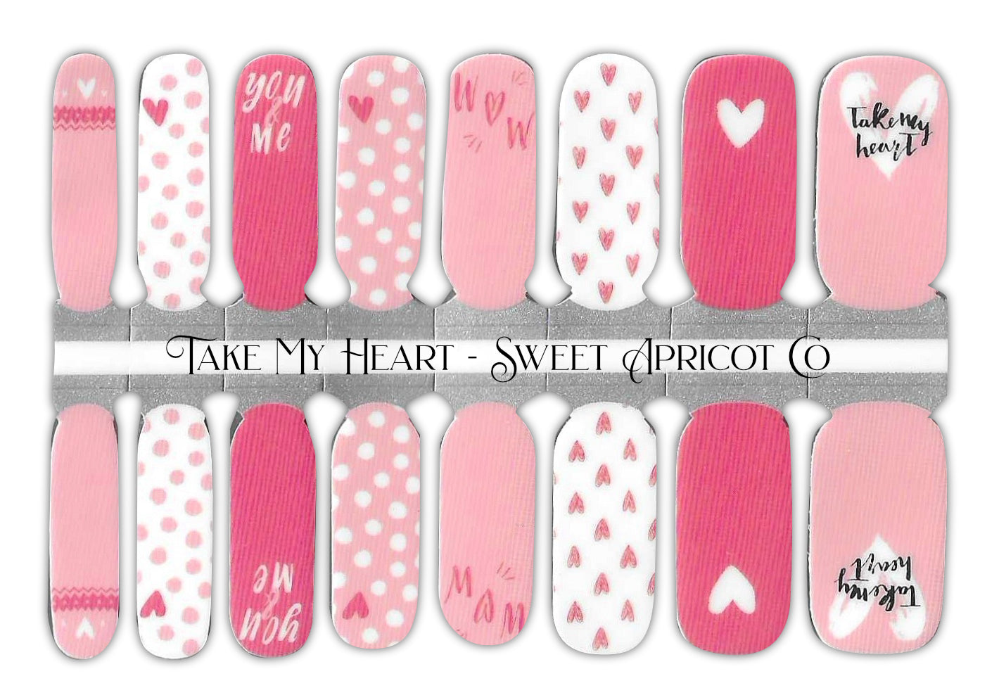 Take My Heart Nail Wraps - Perfect for Valentines or any Flirty Time!