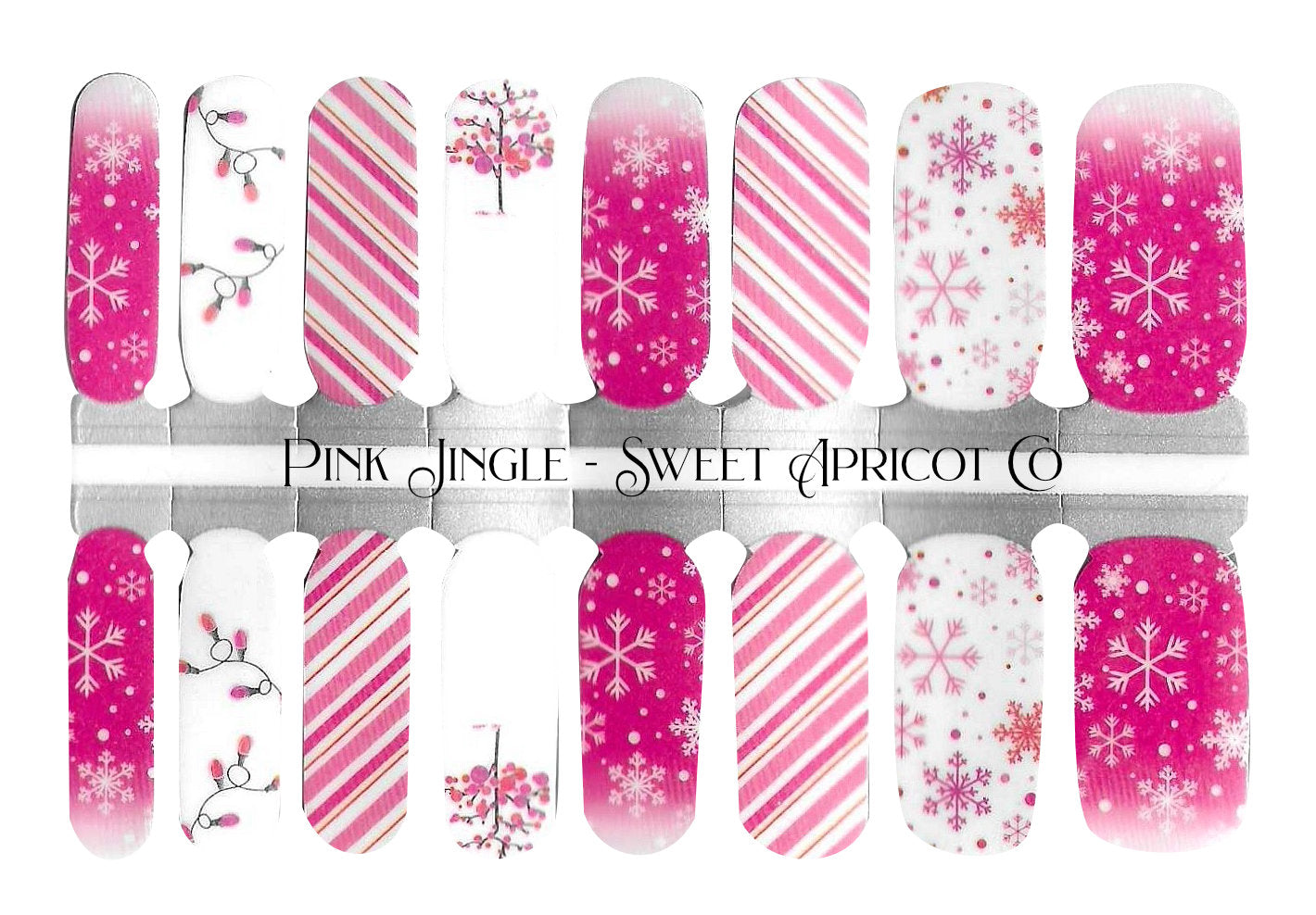 Pink Jingle Nail Wraps - Are you dreaming of a Pink Christmas?