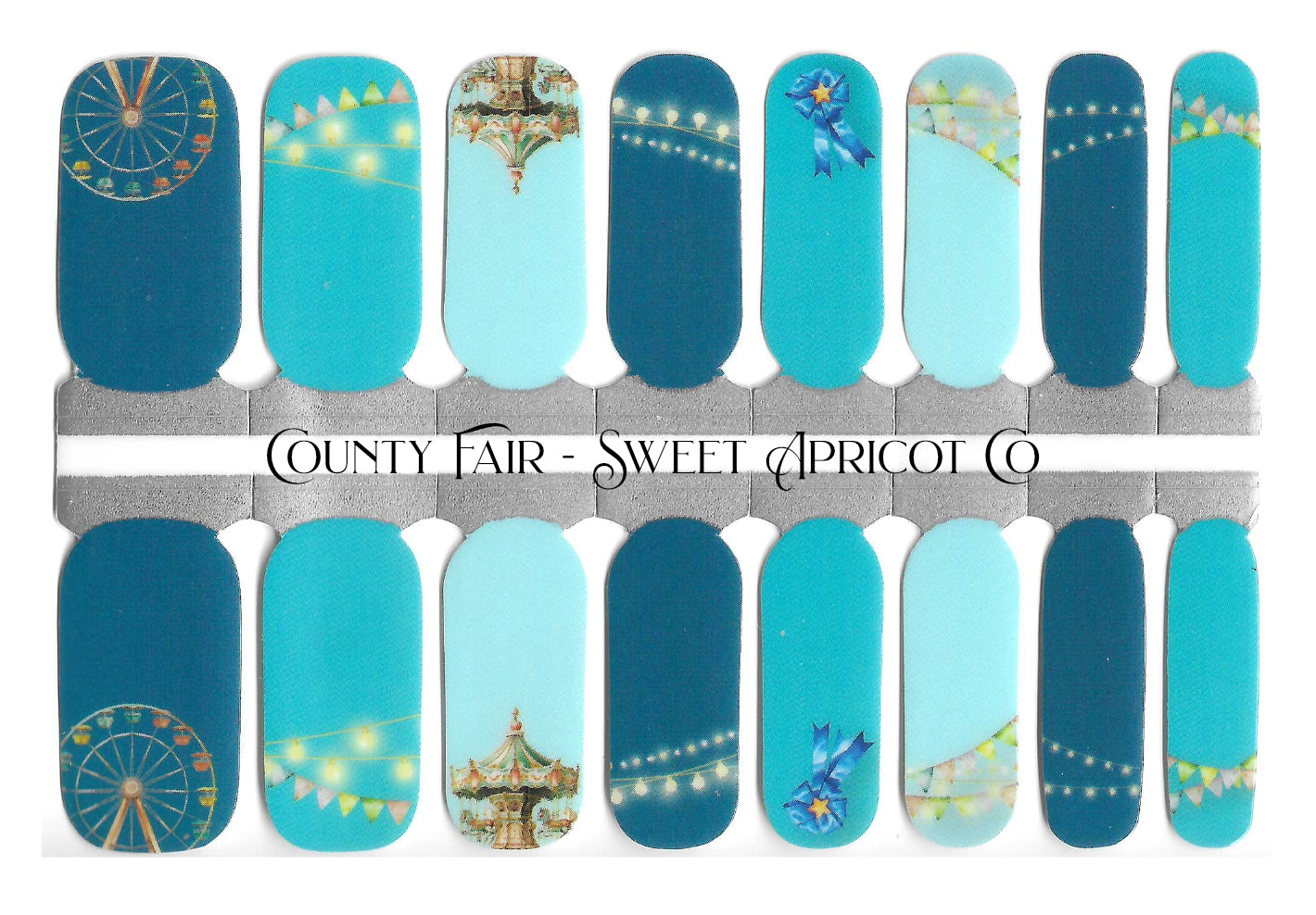 County Fair Nail Wraps - Exclusive Amusement Park Design