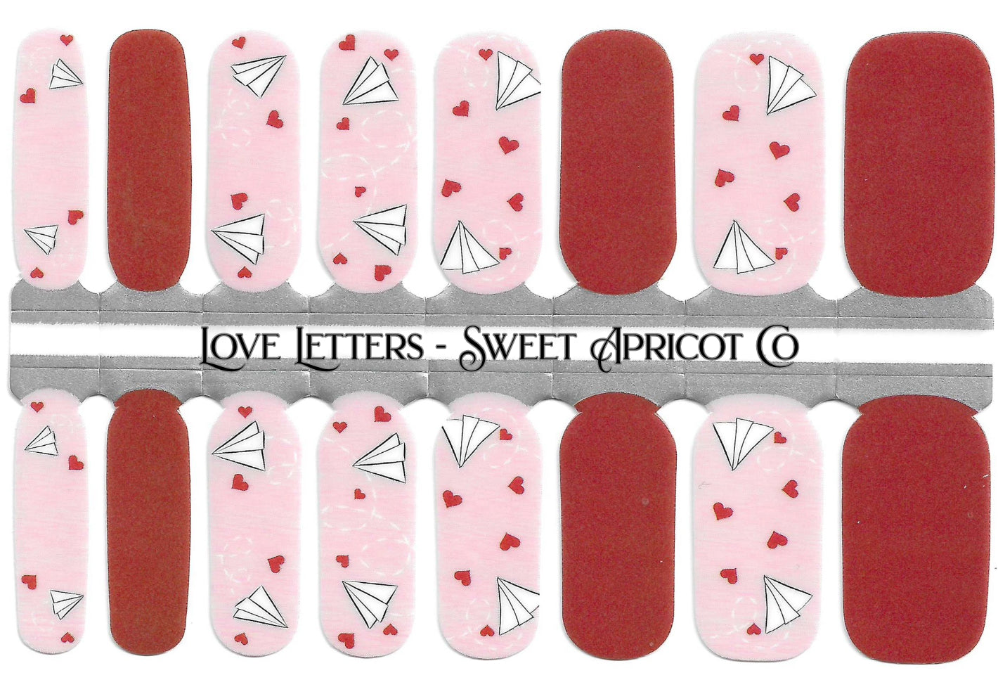 Love Letters Nail Wraps - Valentine Design