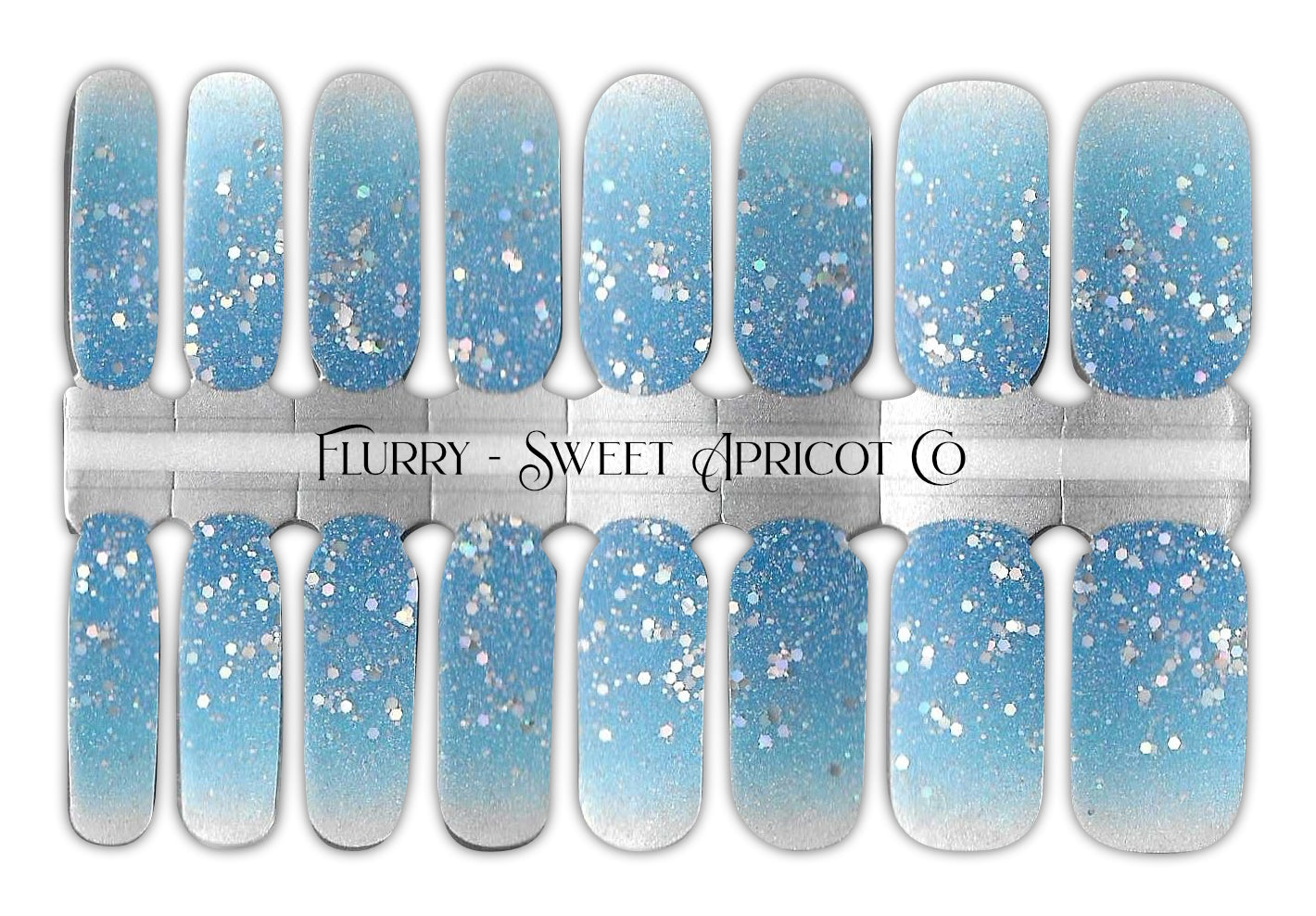 Flurry Nail Wraps - Beautiful Glitter Design