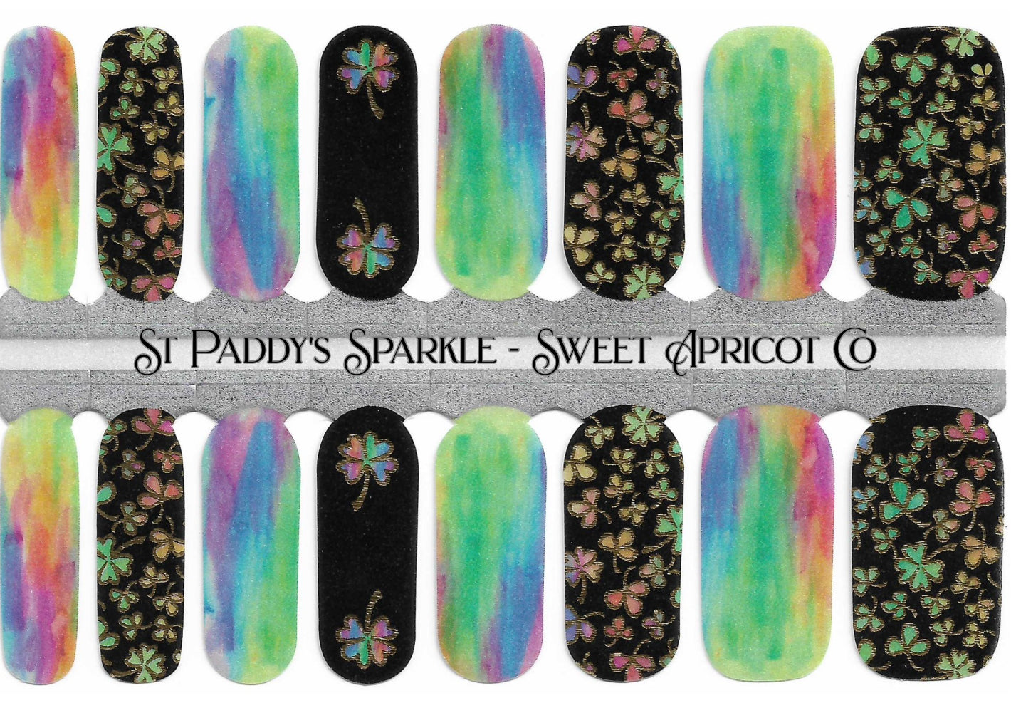 St Paddy's Sparkle Nail Wraps - St Patrick's Day Design