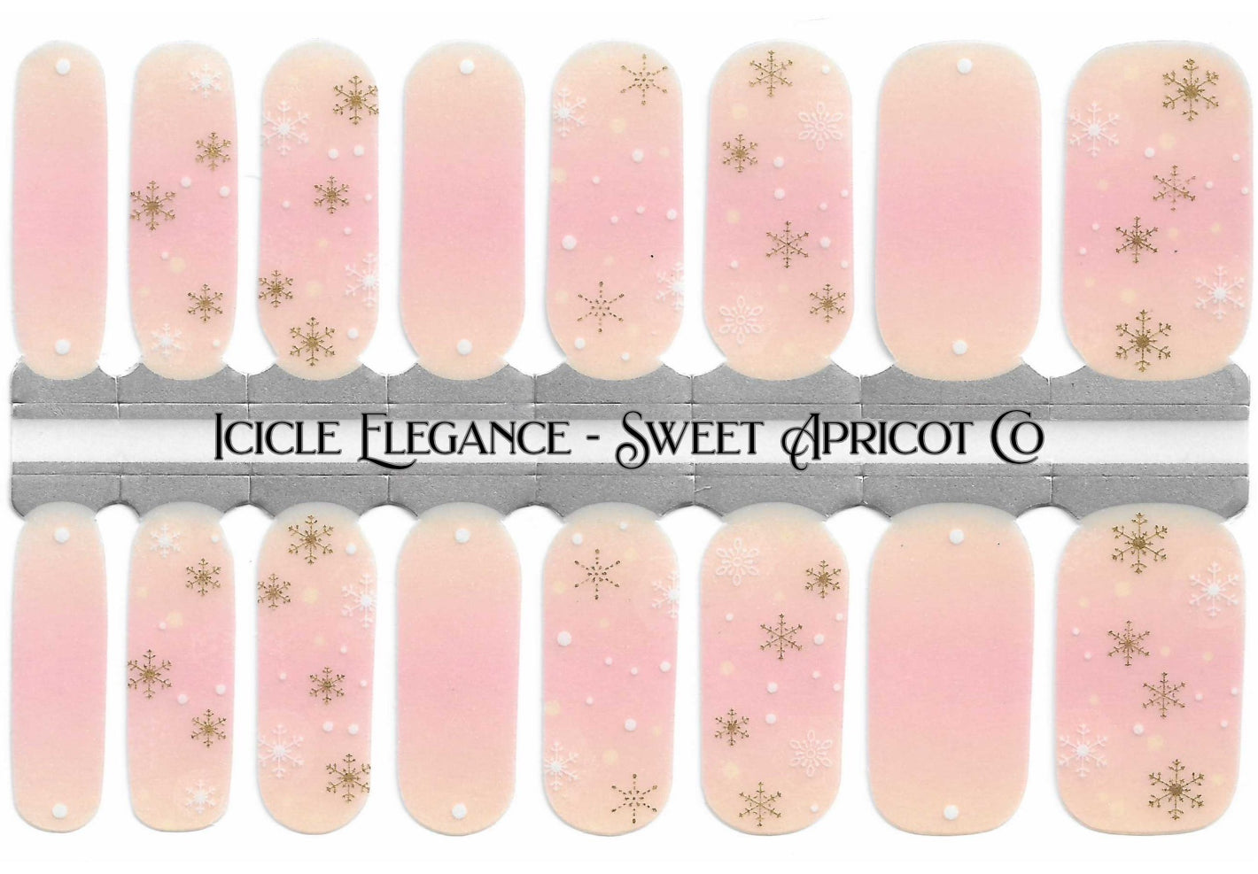 Icicle Elegance Nail Wraps - Winter Design