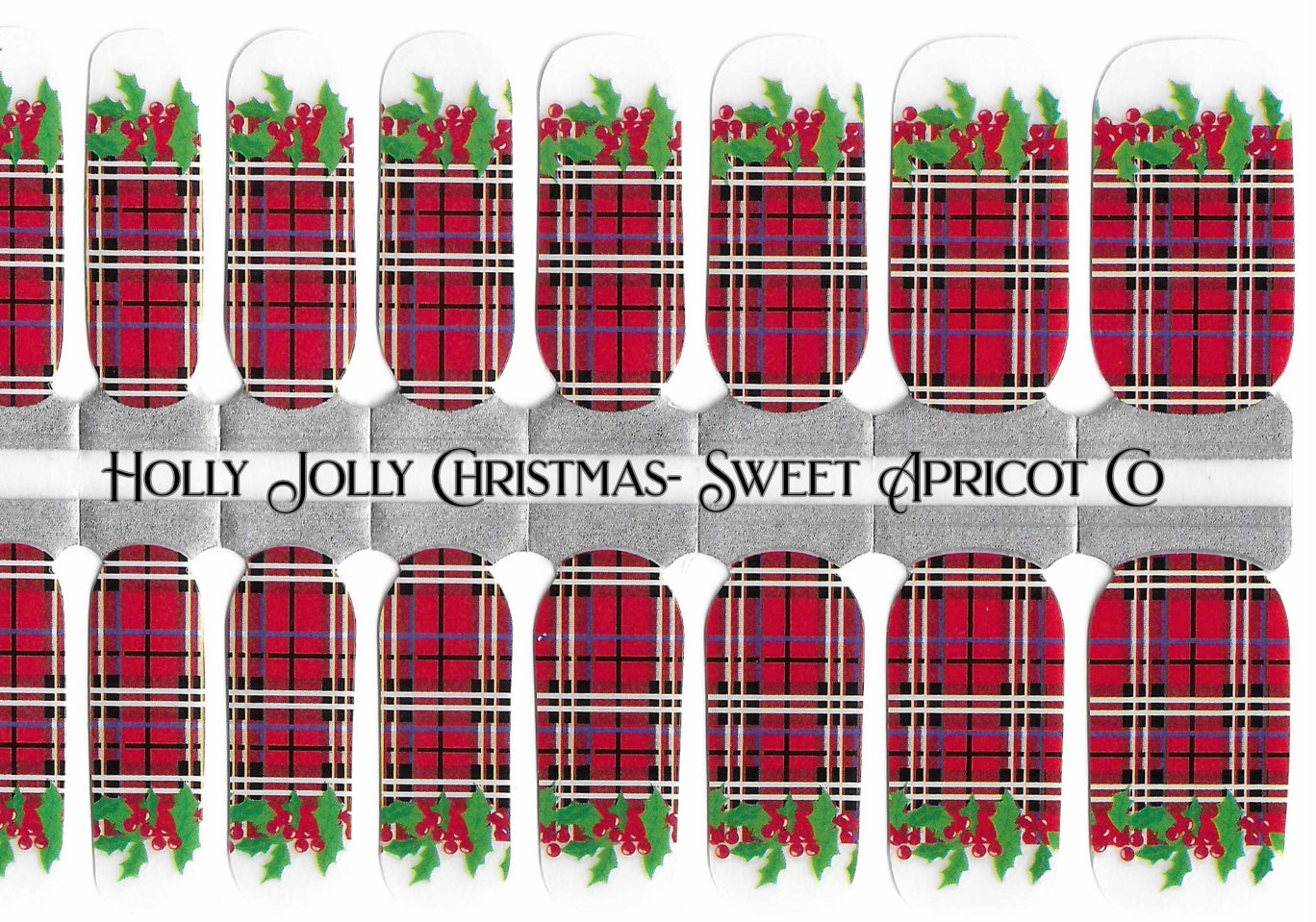 Holly Jolly Christmas Nail Wraps - Holiday Design