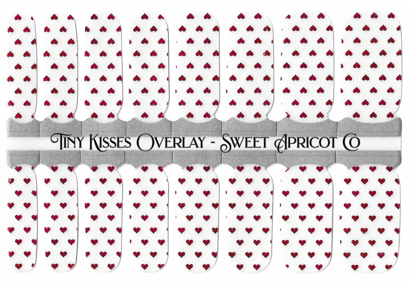 Tiny Kisses Overlay Nail Wraps - Valentine Design