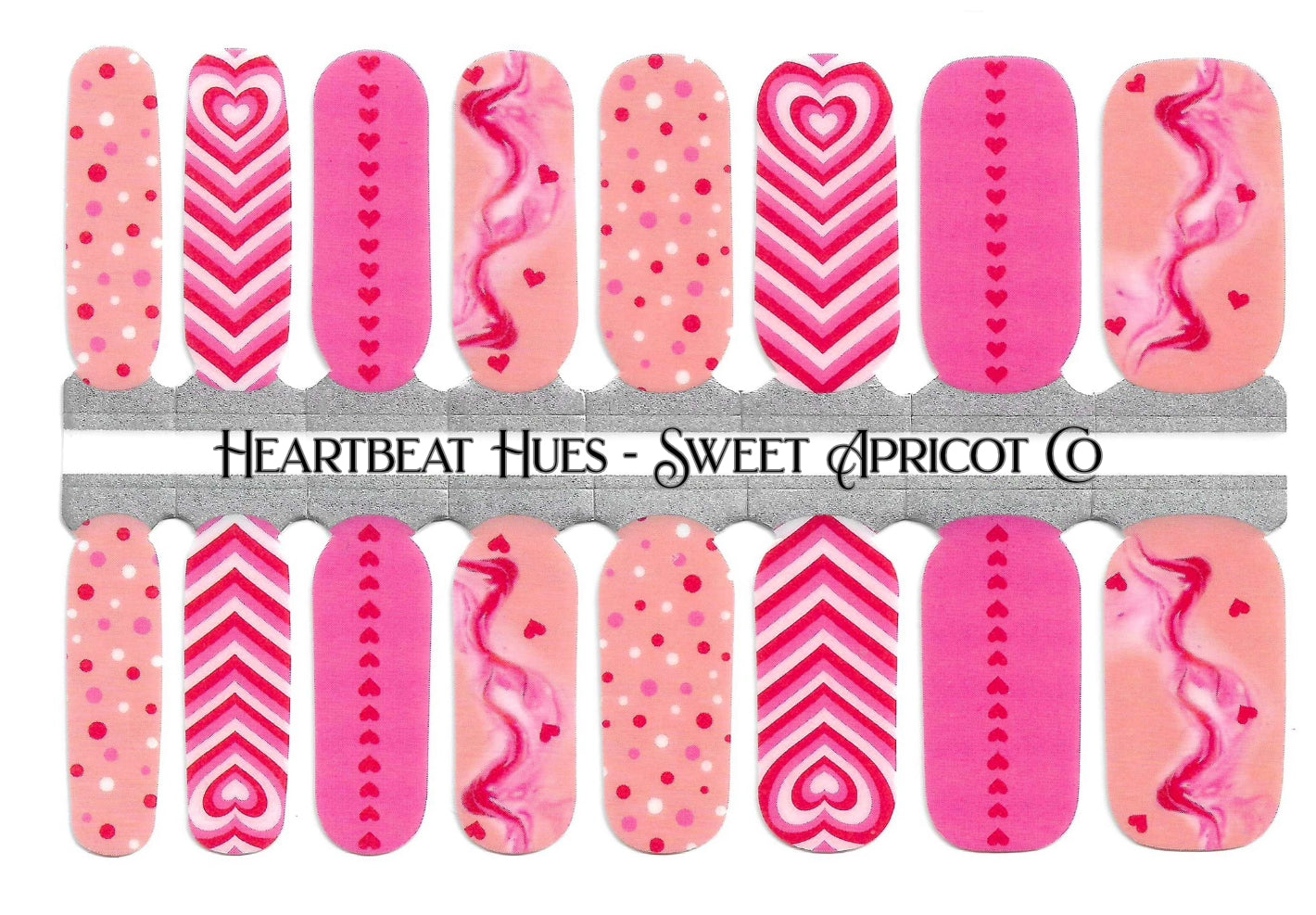 Heartbeat Hues Nail Wraps - Valentine Design