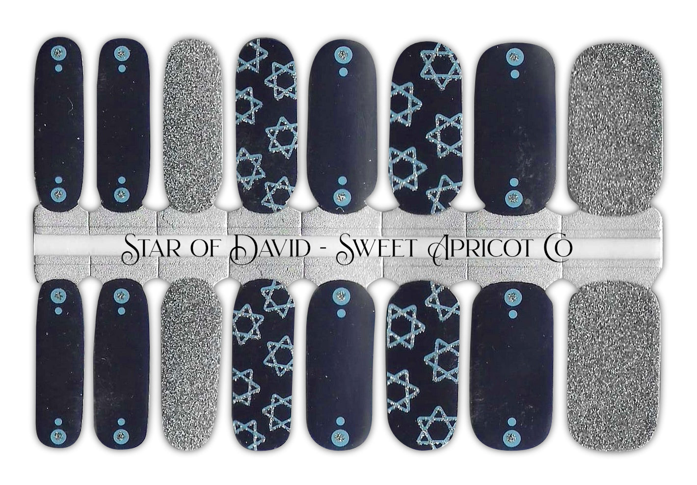 Star of David Nail Wraps - Happy Hanukkah