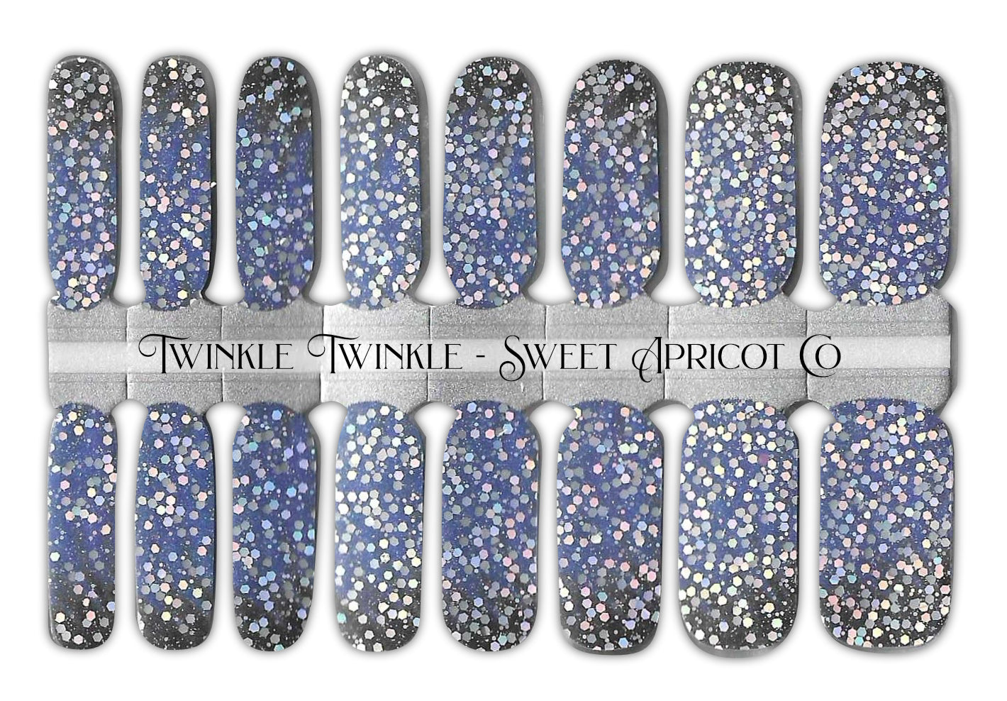 Twinkle Twinkle Nail Wraps - Sparkling Glitter Design