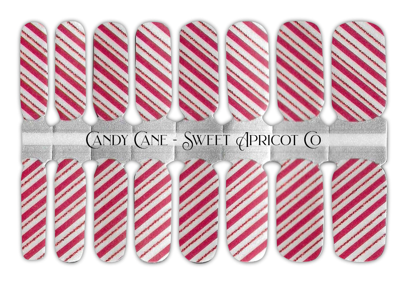 Candy Cane Nail Wraps - A Sweet Holiday Design